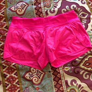 Lululemon  Shorts in hot pink! Size 8